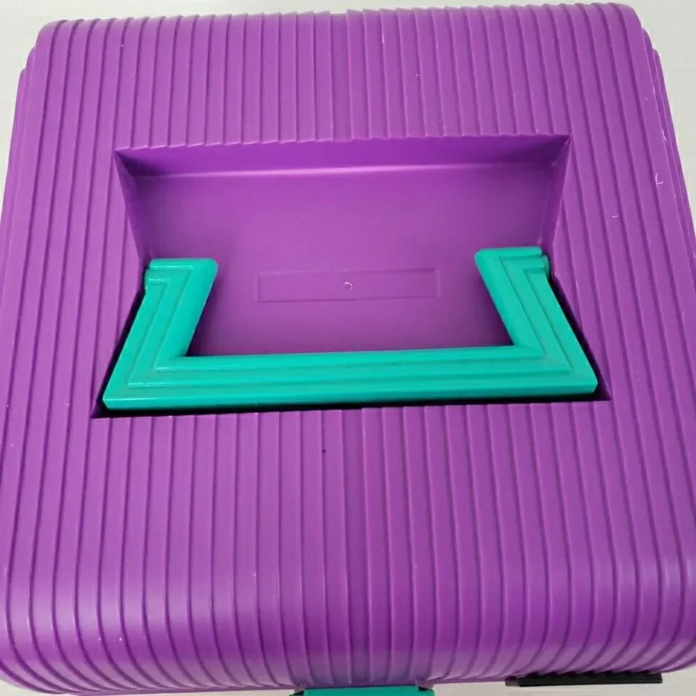 Sassaby Pink Purple Makeup Cosmetic Case Jewelry Organizer Box Mirror 102-17